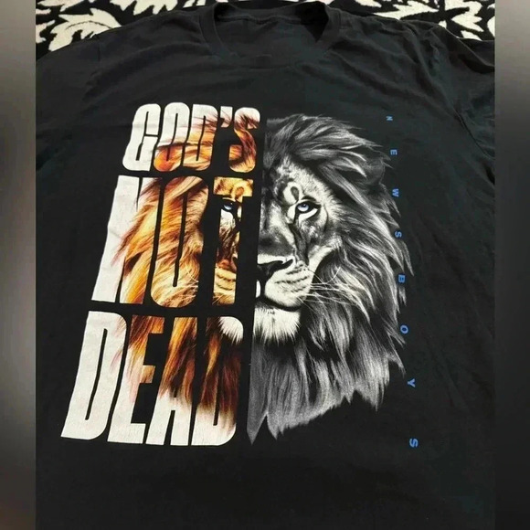 Gods Not Dead Newsboys Black Short Sleeve T-shirt Unisex XLarge - Picture 2 of 8